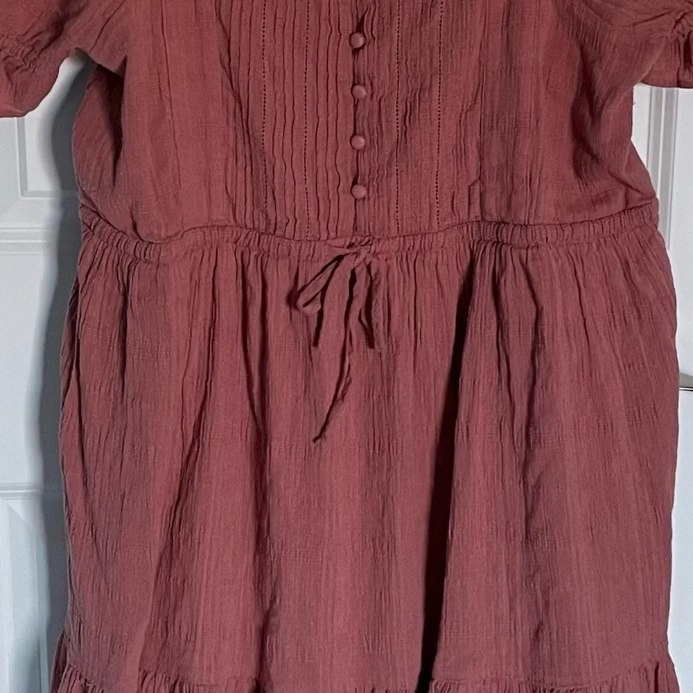 Madewell Mauve Pink Puff-Sleeve Mini Dress - Picture 6 of 16
